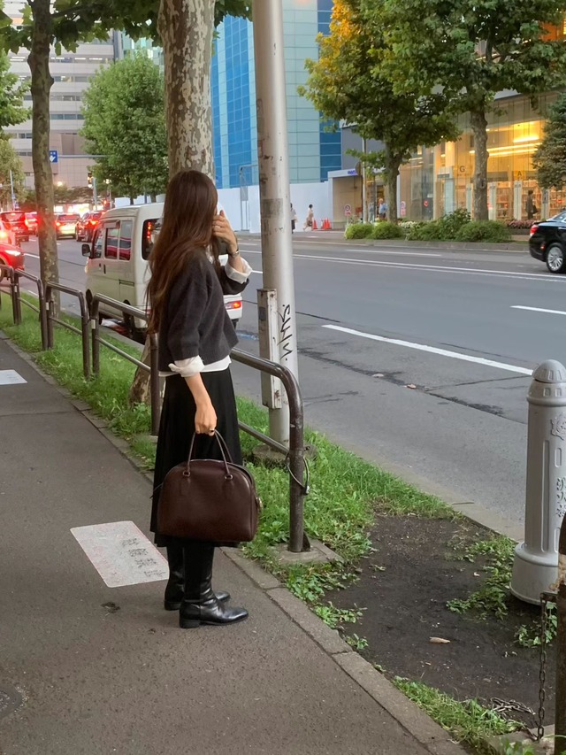 (OUNCE) maison raccoon half  knit / 2color