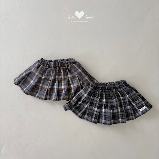 【取寄】lalaland|eve check skirt|イブチェックスカート|XS-XL|kids|26 autumn