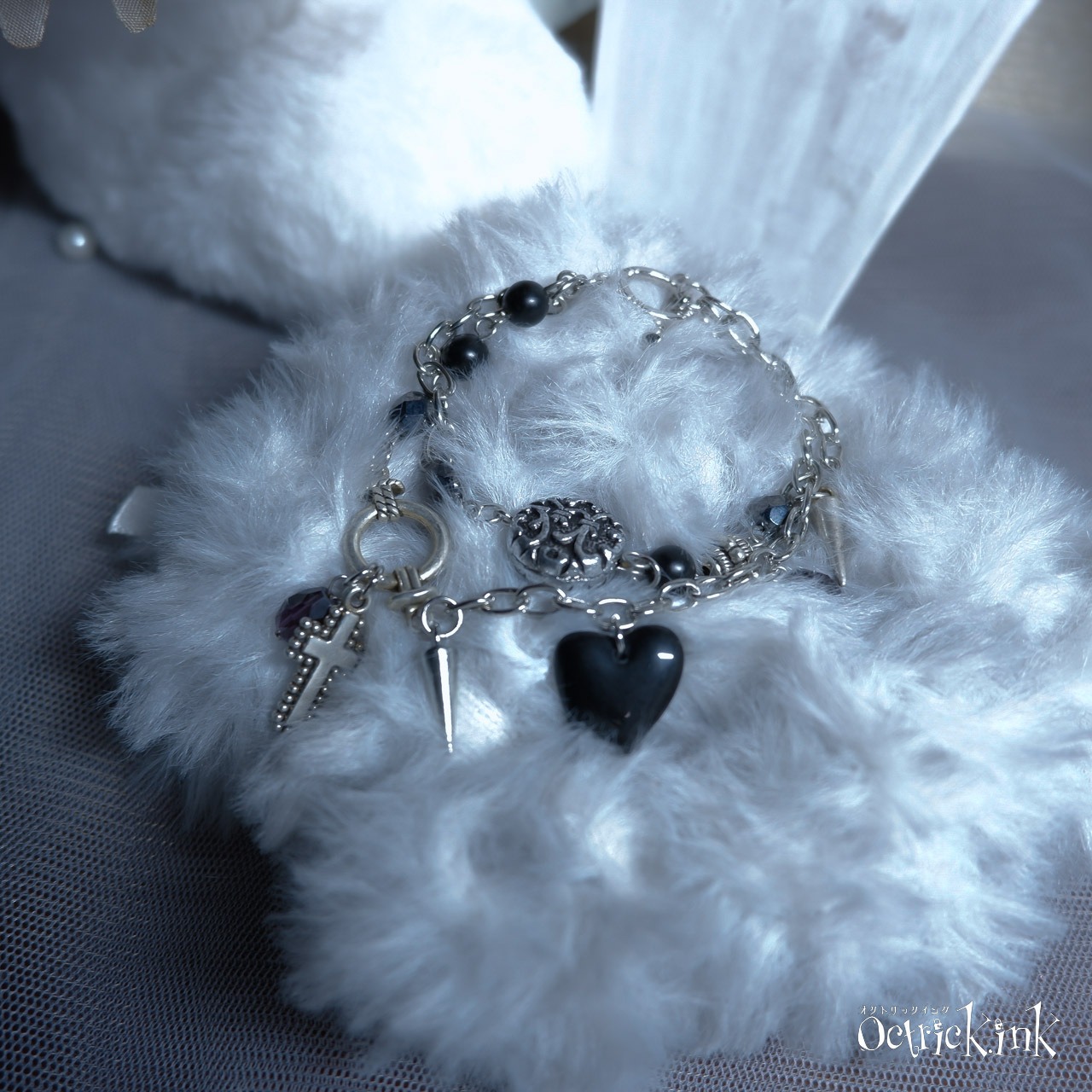 【一点もの】溶けた黒い ブレスレット