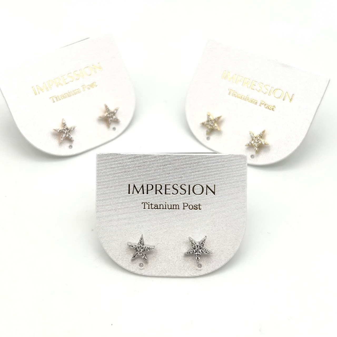 チタンポストピアス:パヴェスター