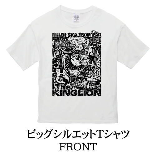 ビッグシルエット Tシャツ - White x Black