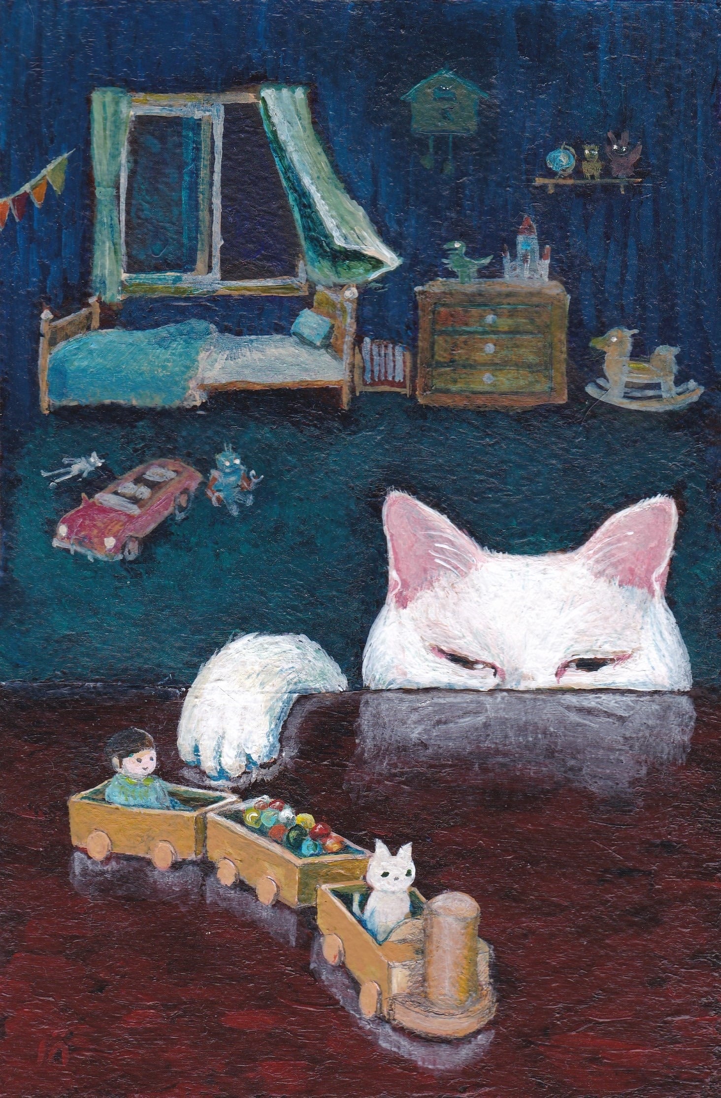 アクリル画 ミニキャンバス 猫 | Pay ID