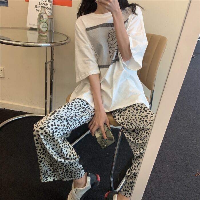 スタイルサマースタンダードTシャツ パンツ レトロ 大人ガーリー スウィート キュート カジュアル 夏物 1号婦人32945487014