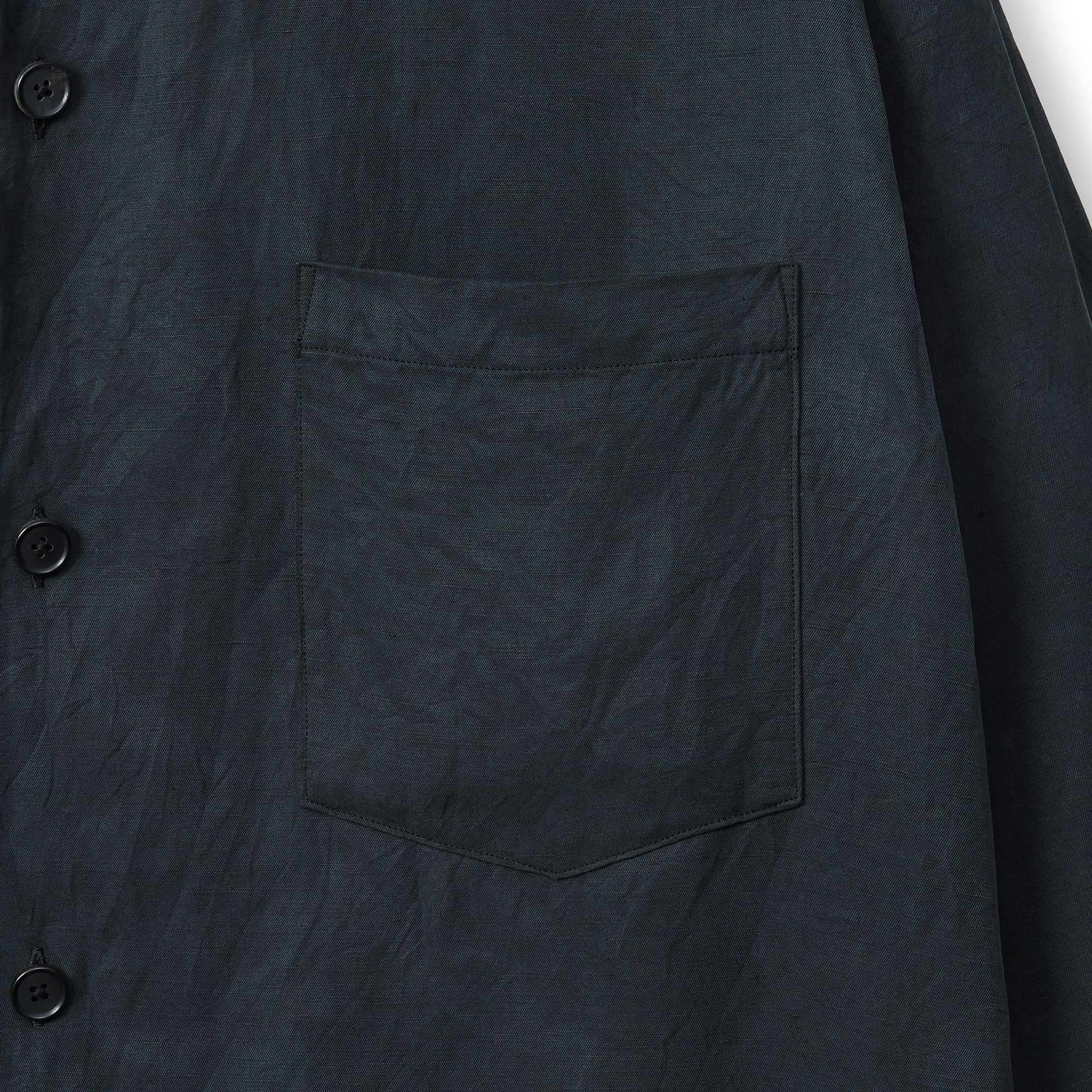 A.PRESSE for everyone Silk Linen Sleeping Shirts (BLACK) | everyone