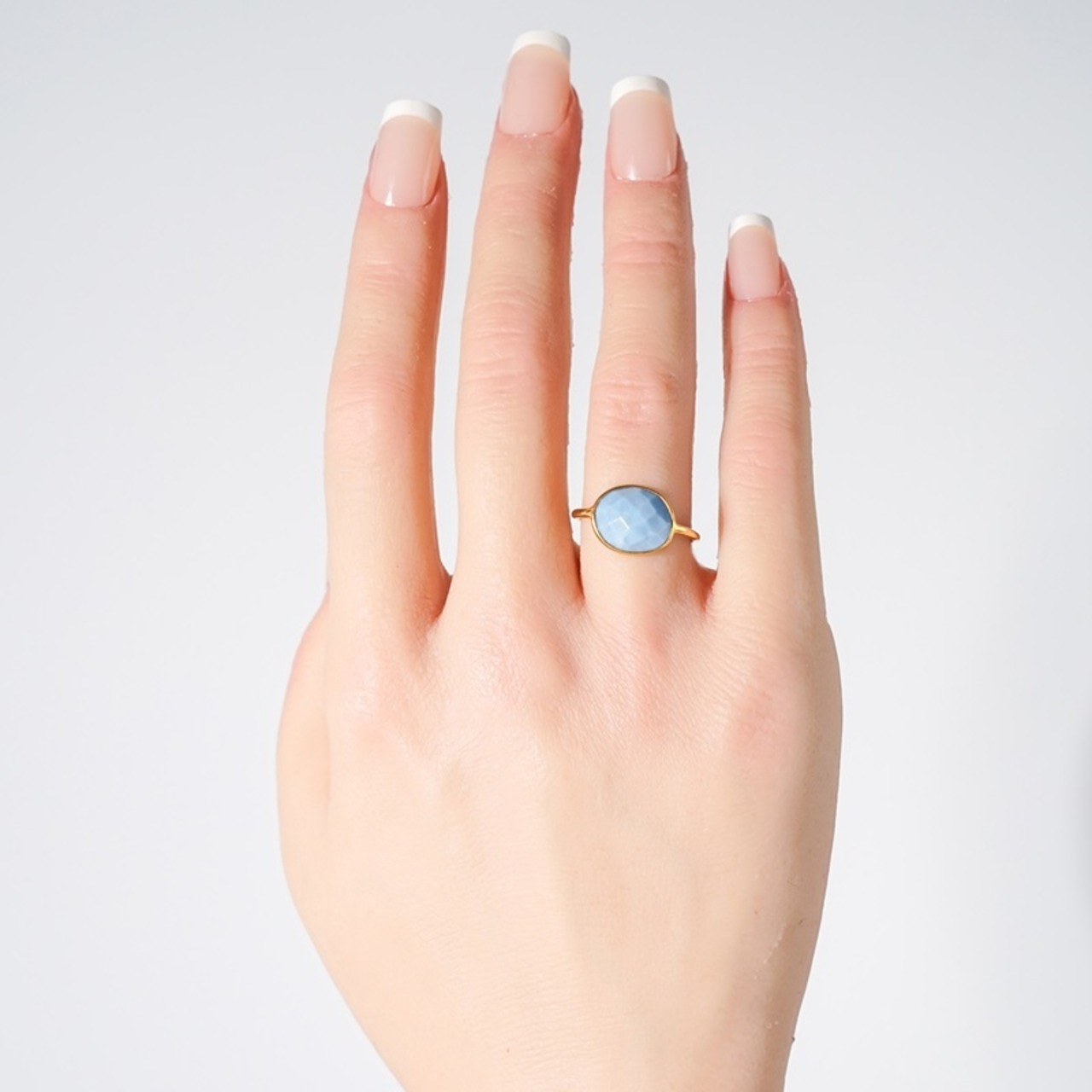 【11号】オーウィーブルーオパール リング