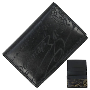 Used Berluti ベルルッティ 名刺入れ インブイア カリグラフィ ブラック ゴールデンパティーヌ ヴェネチアレザー カードケース 極美品