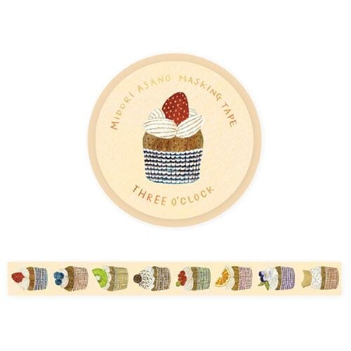 表現社×浅野みどり 箔押 THREE O'CLOCK cozyca products 20mmマステ HY04