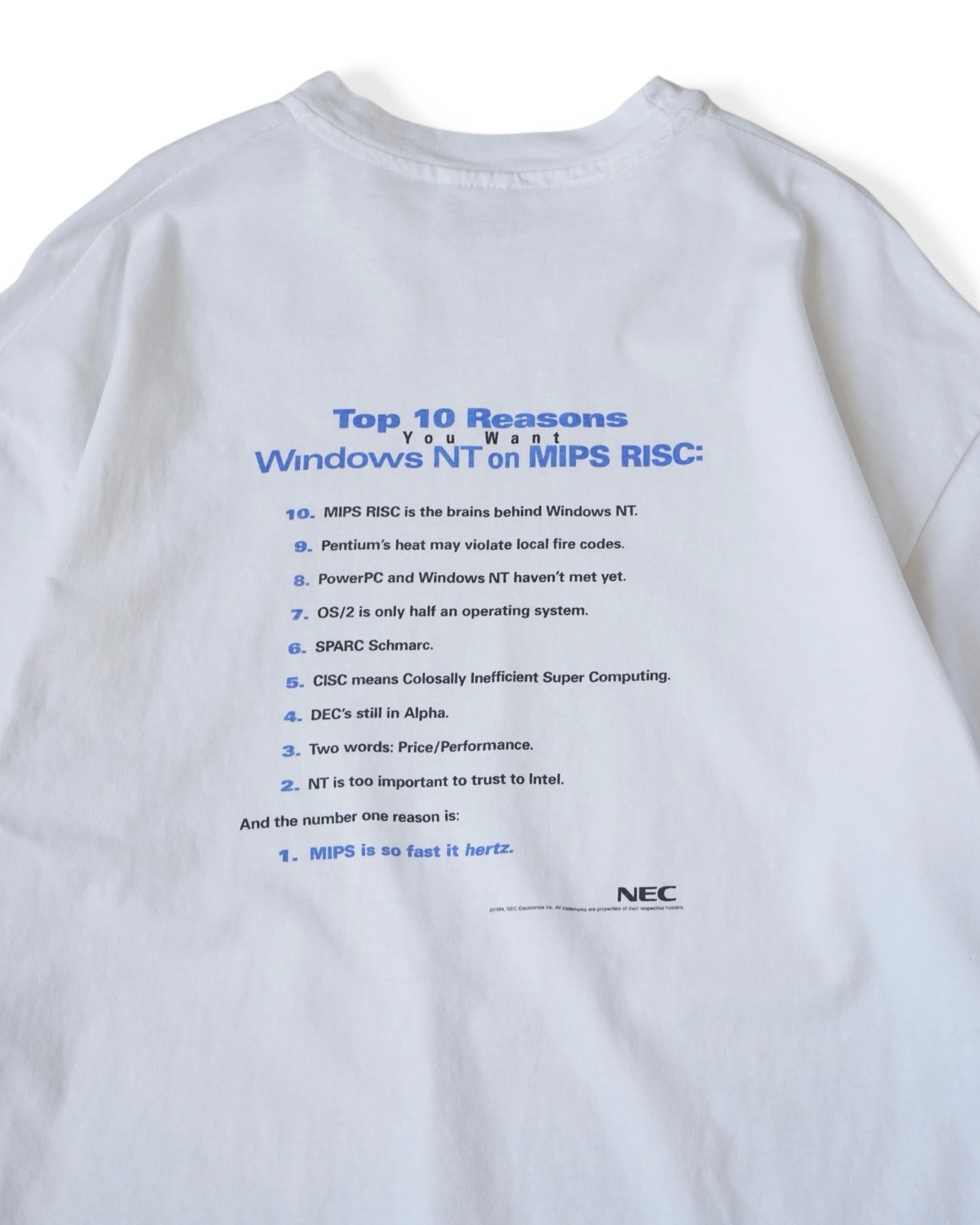 NEC promo T-shirt 90s made in usa