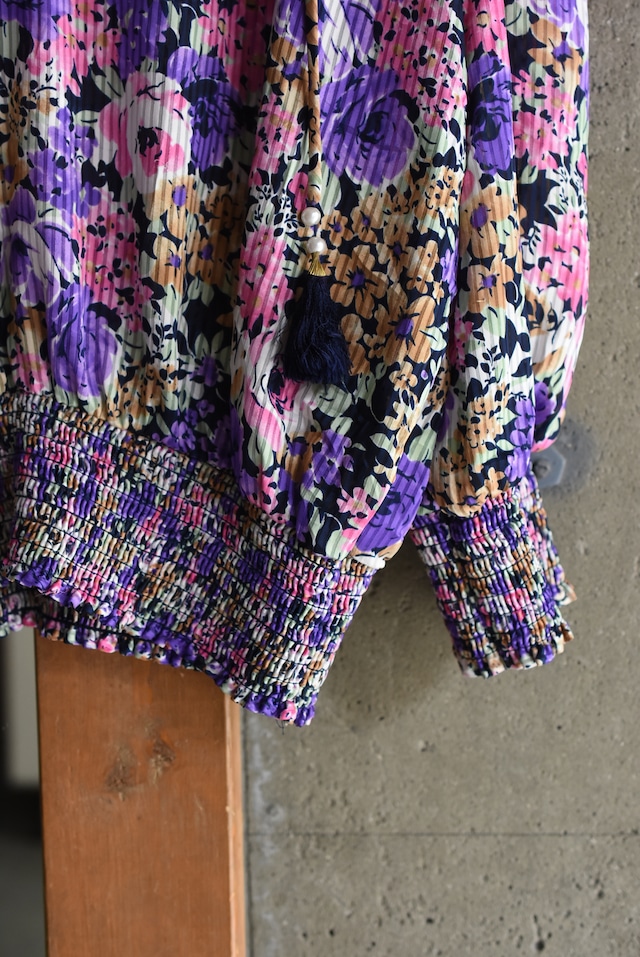 OK/80's Design Flower blouse.