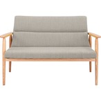 リズ ソファ 天然木 アッシュ ウレタン塗装 ポリエステル コットン