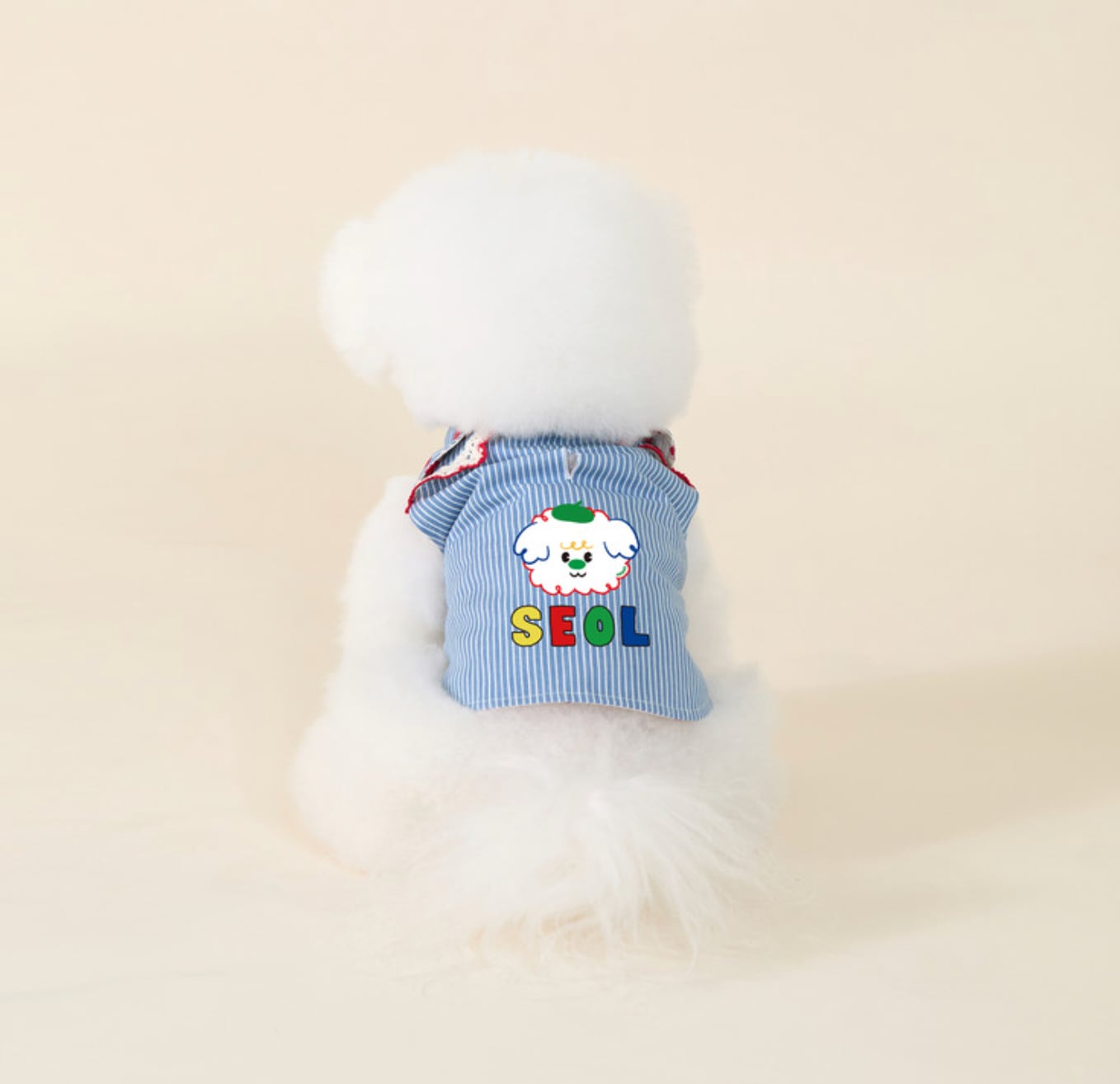 予約【4DOGS】MY NAME denim shirt (light Blue)