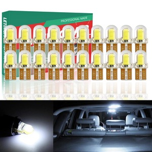 【新着特価】T10 led ポジションランプ ナンバー灯 COBチップ搭載 高輝度 6000K led t10 爆光 ルームランプ ledバルブ 車検対応 ポジション テールランプ ライセンスランプ 168 2825 T10 W5W スモールライト ドームライト マップライト ドアカーテシー ナンバープレート 無極性 ホワイト LED電球 20個パック (ホワイト)
