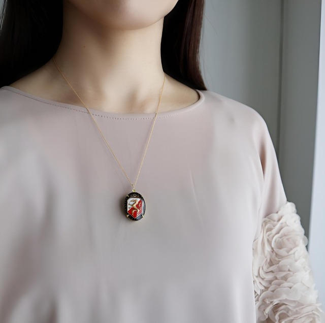 西ドイツヴィンテージ！ドラゴンのロングネックレス 1950年代　金アレ対応