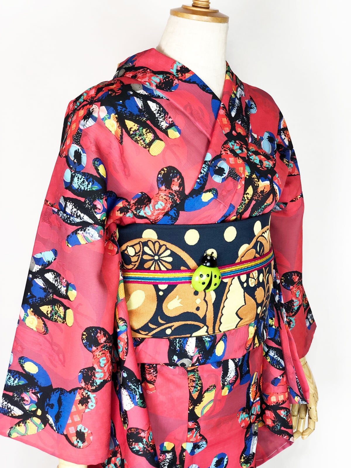 L寸即納品あり】セオアルファ浴衣「くまタン」ピンク | 重宗玉緒 WEB SHOP