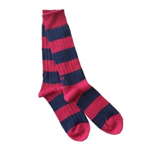 "Ivy Border -red-" Socks 