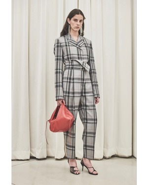 3.1 Phillip Lim　PLAID BELTED OVERLAP TROUSERS