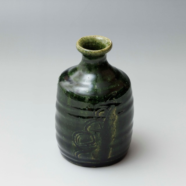 織部　お預け徳利｜棚橋　淳（陶房　淳）｜《寸法》径9×高13.5（490?）