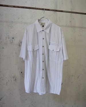 design fabric s/s sheer shirt
