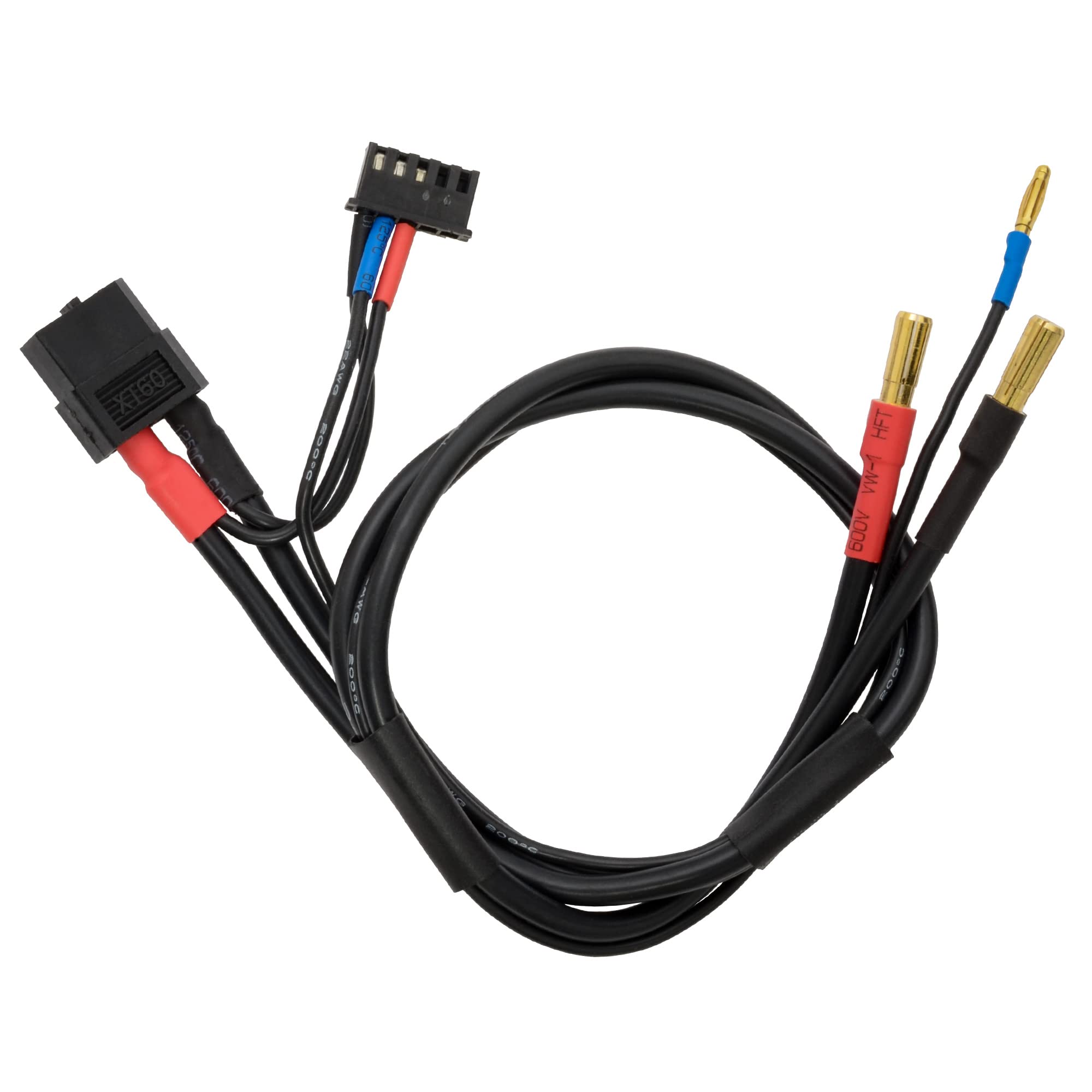 【在庫処分】ハイテック XT60⇔バナナプラグ 2S用コネクタケーブル HMJ464 ブラック系