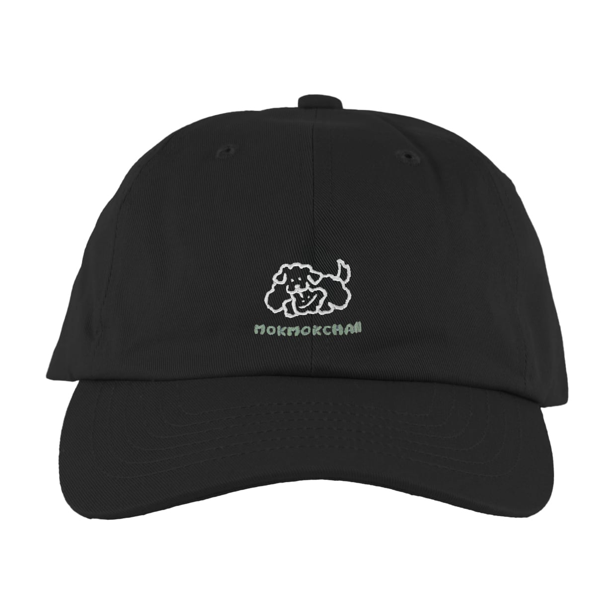 わんウサ刺繍CAP/ヴィンテージブラック(MK-686)