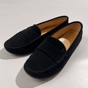 TODS トッズ スエード レザー ローファー ドライビングシューズ 35 1/2 (約22.5~23.0cm) /ブラック/箱付き