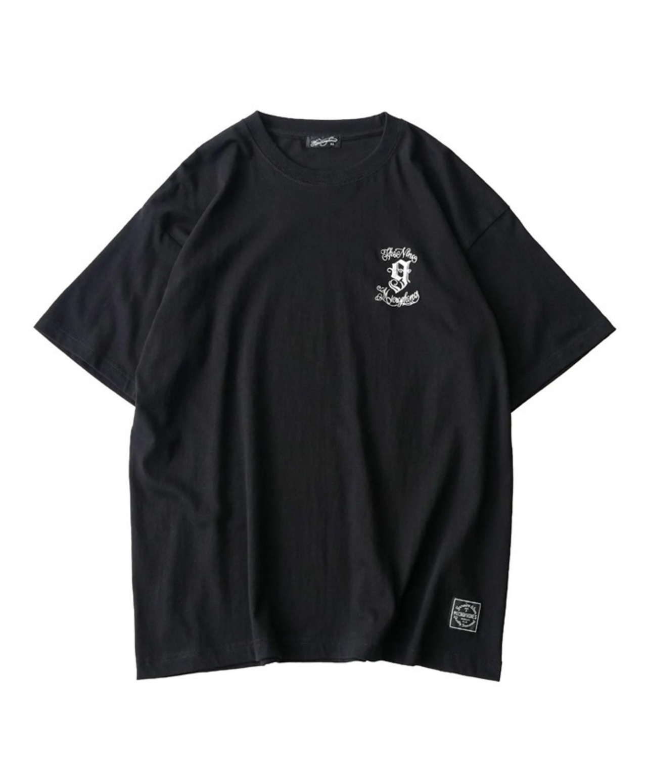 NineMicrophones / EMBROIDERY 9MC Crew TEE / T SHIRT / Tシャツ / BLACK / 129-40451 - 1