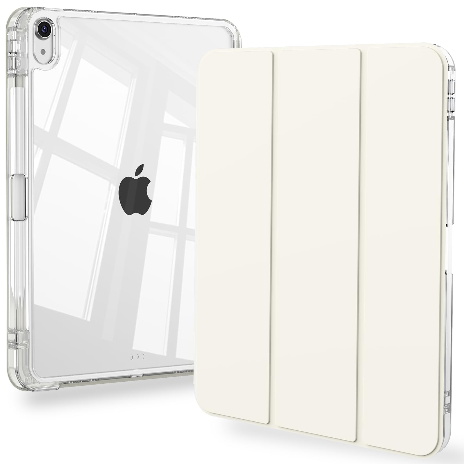 BQDIYOO iPad A16 第11世代/第10世代 対応 ケース 11インチ 2025年/10.9インチ 2022 クリームホワイト