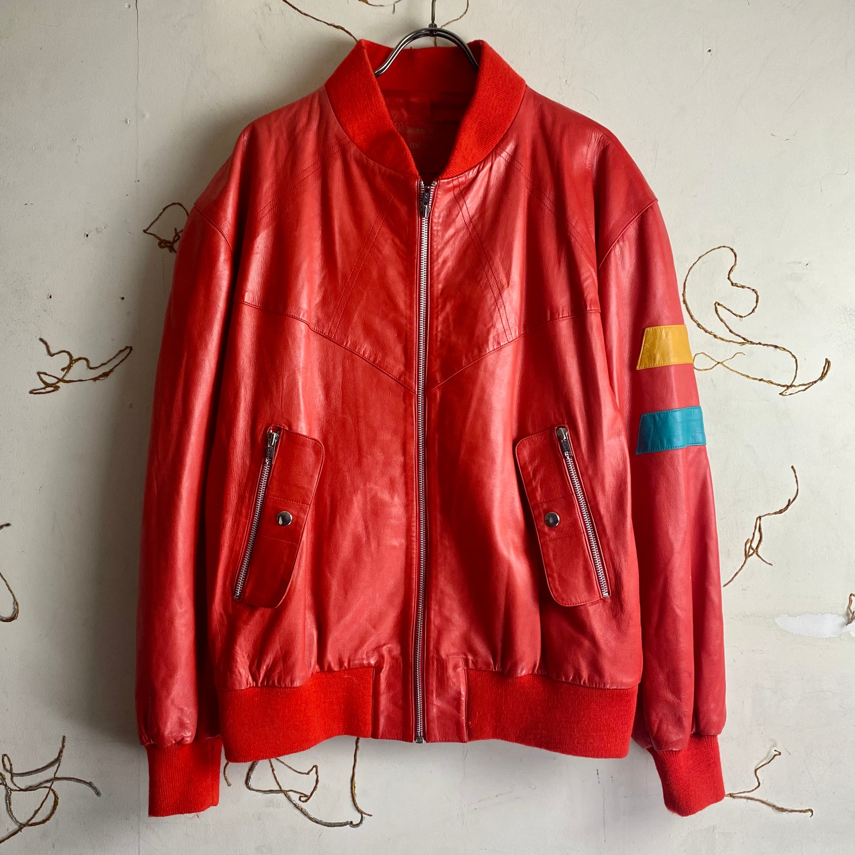 vintage CLAUDE MONTANA color patched leather blouson | NOIR ONLINE
