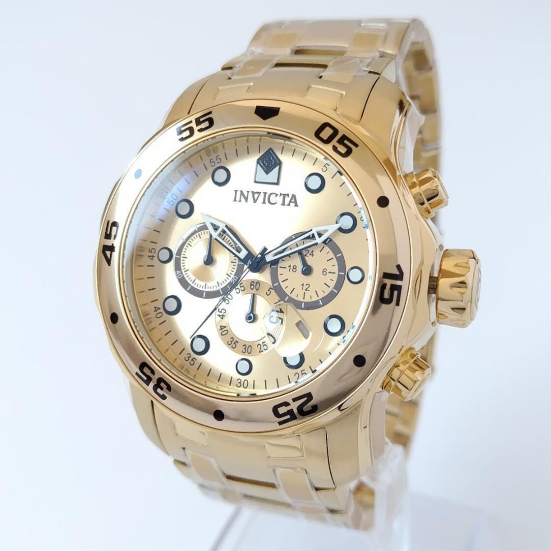 INVICTA ProDiver 0074 プロダイバー新品ゴールド メンズ腕時計クロノ 