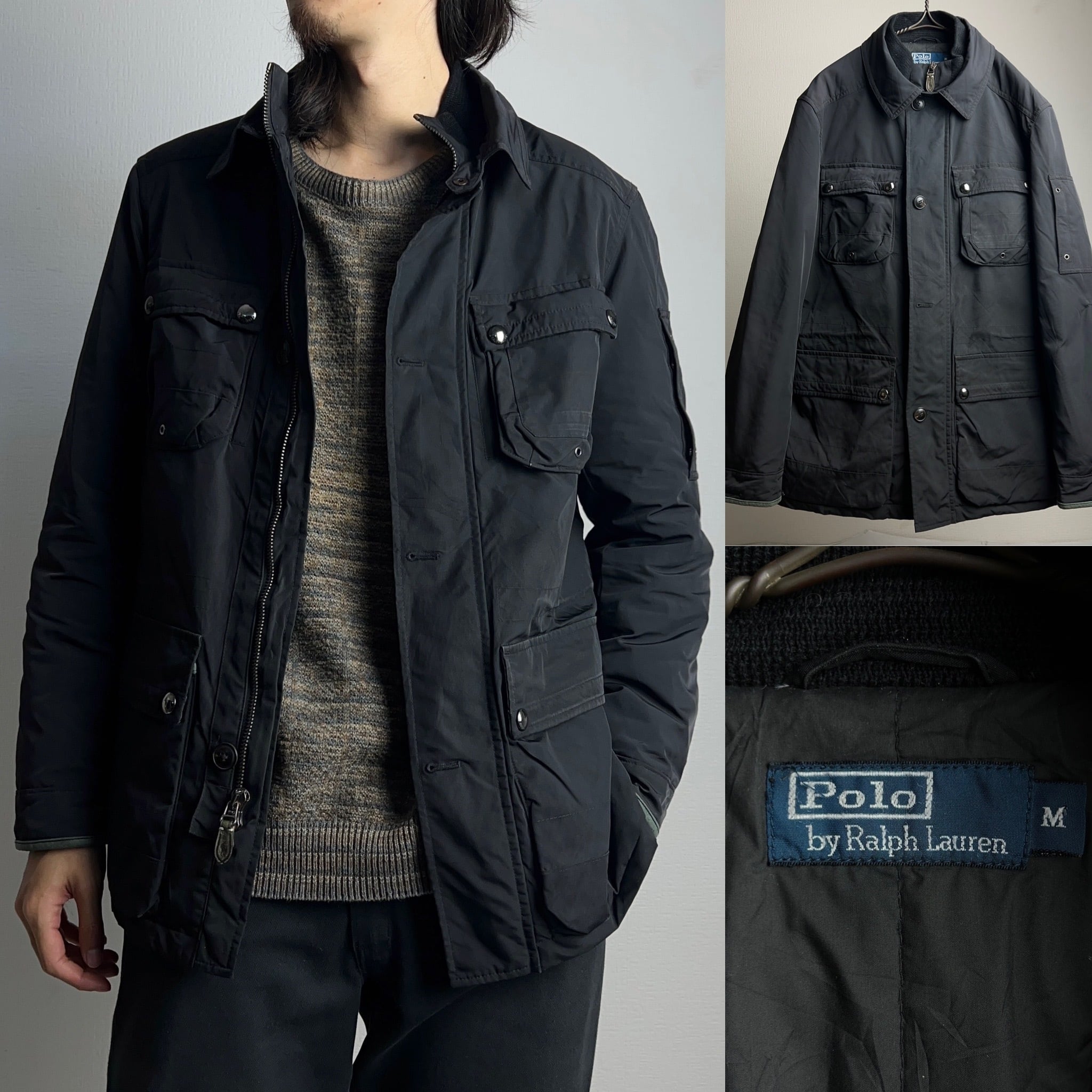 Polo by Ralph Lauren Poly Hunting Jacket SIZE M ポロラルフローレン ハンティングジャケット ブラック  オイルド 【1000A303】【送料無料】