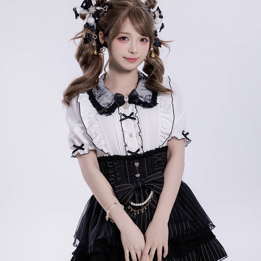 ゴスロリ 地雷系 2WAY姫袖ブラウス 取り外し袖付き 3色展開 | ゴスロリ
