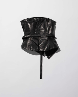 【25AW】MUKCYEN ムッシャン / leather tube top / チューブトップ