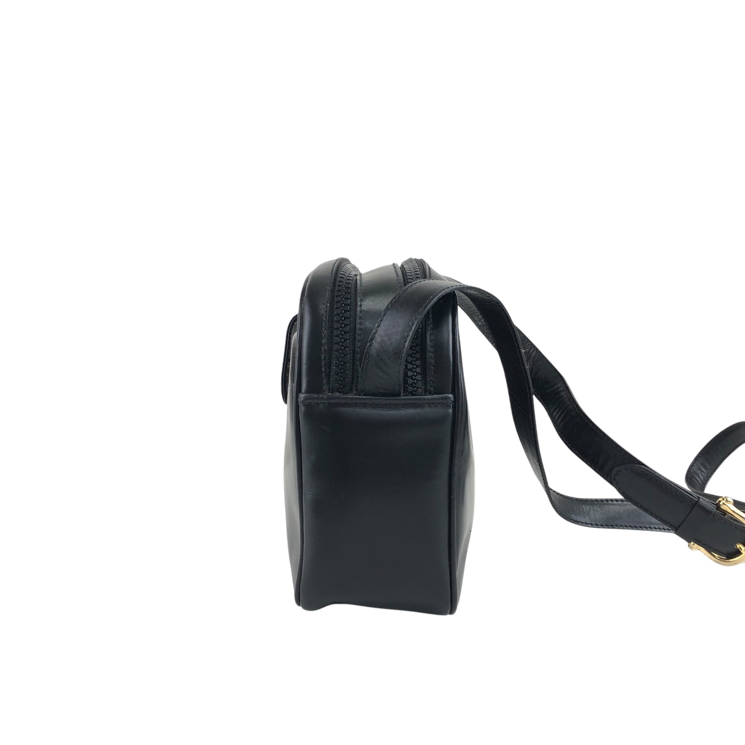 CELINE セリーヌ ショルダーバッグ ブラック ブラゾン レザー vintage