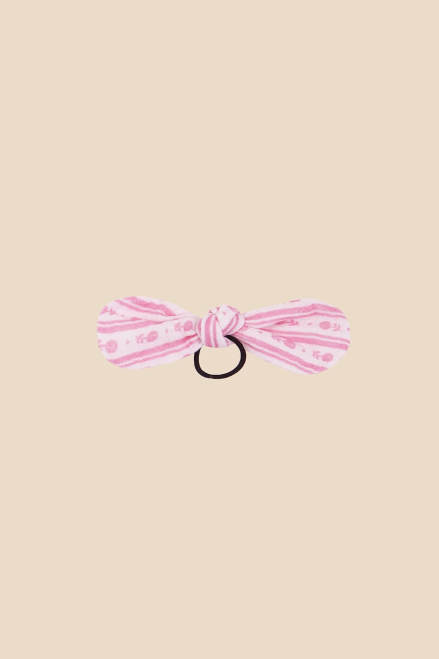 【birinit】Elastic bow hair Bares pink