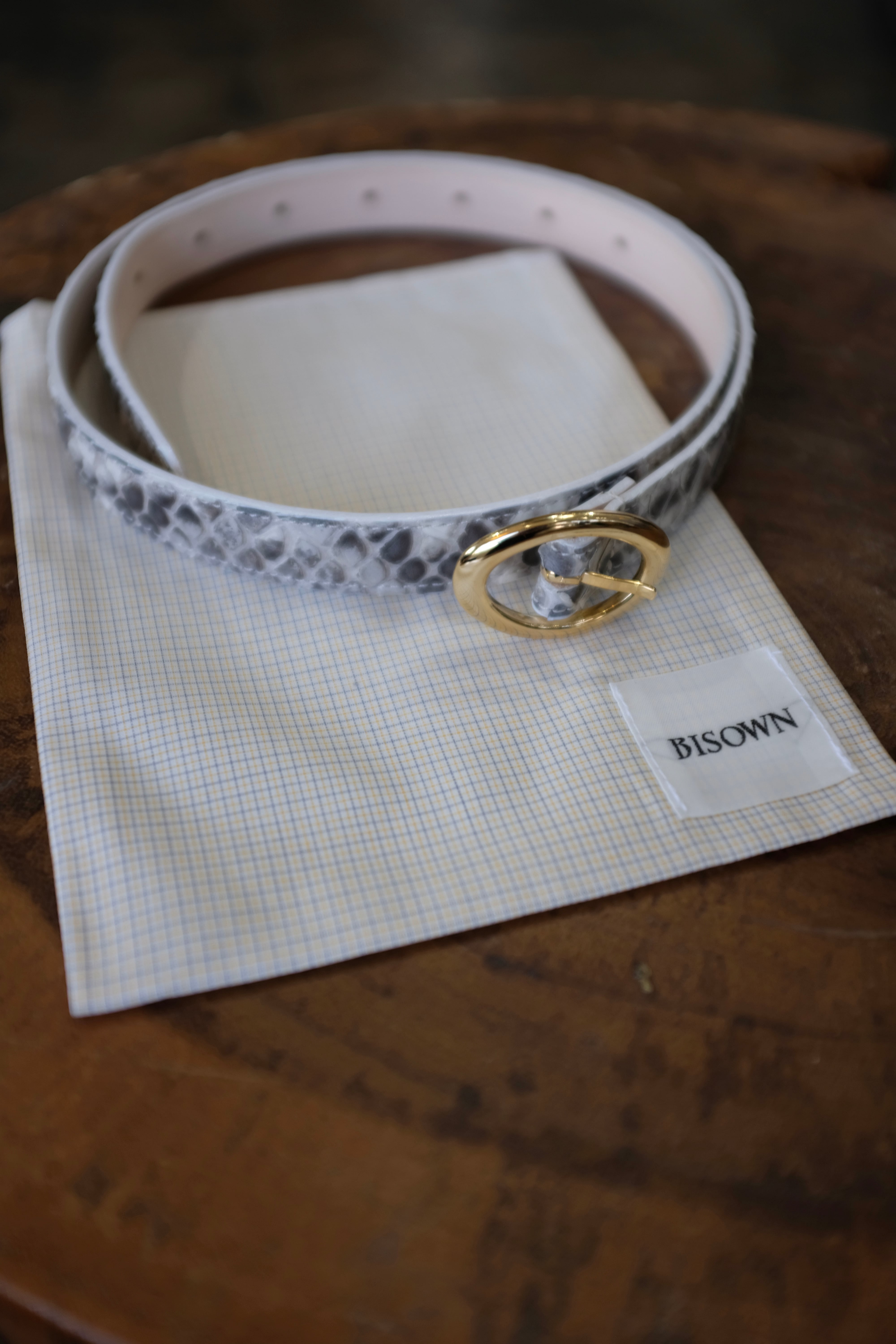 BISOWN]PYTHON OVAL BELT | YES-姫路の美容院と服のお店YES(イエス)です。