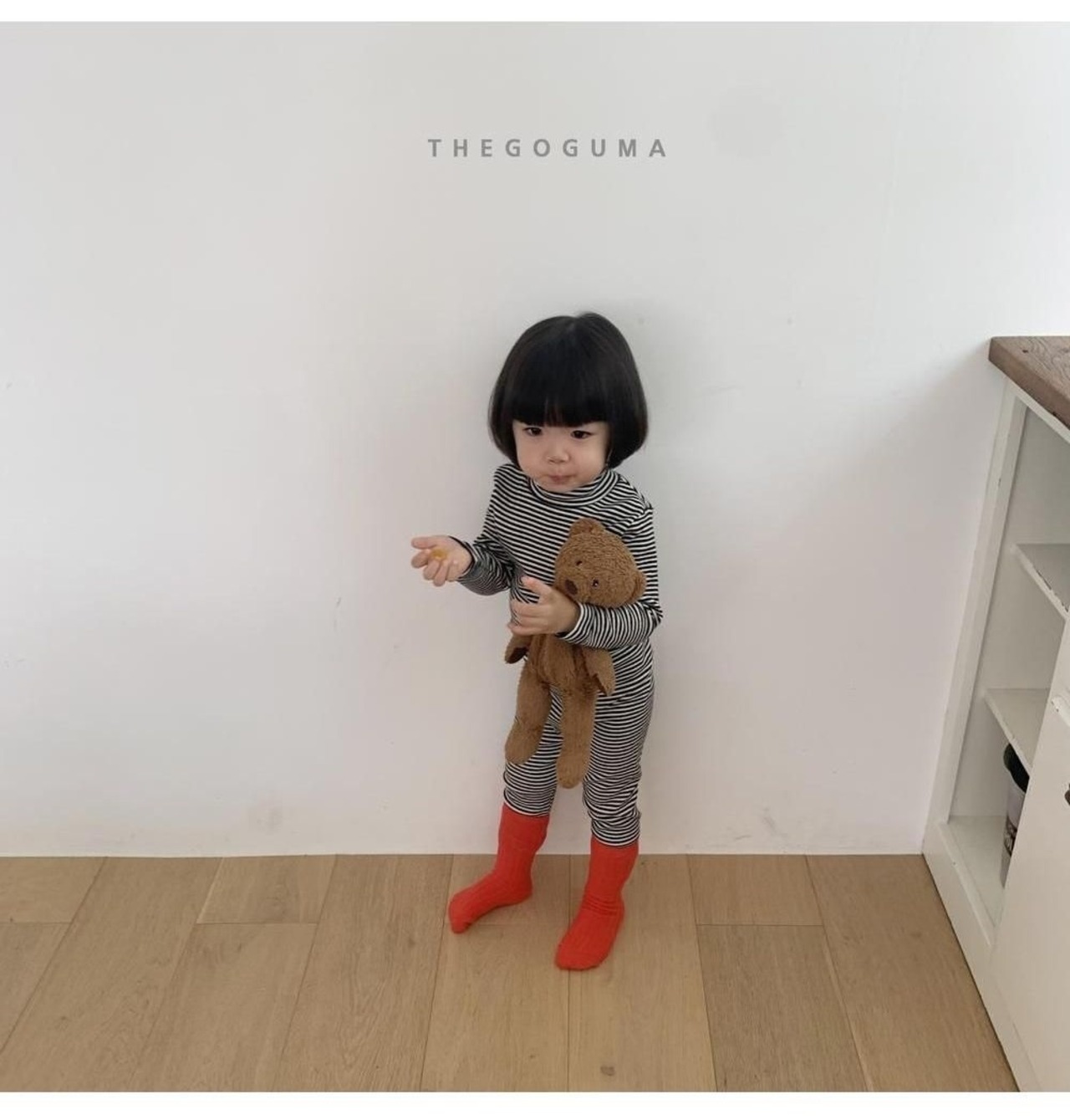 ザゴグマ / THE GOGUMA / ぽかぽかボーダーレギンス / 韓国子供服 / ジュニア / 26winter〖取寄〗*JS~JL*