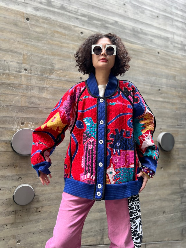 JM animal × quilting cotton jacket