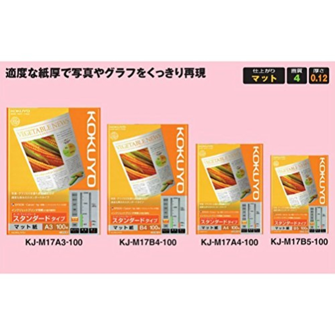 コクヨ(KOKUYO) インクジェットプリンタ用紙 スタンダード B5 100枚 KJ-M17B5-100