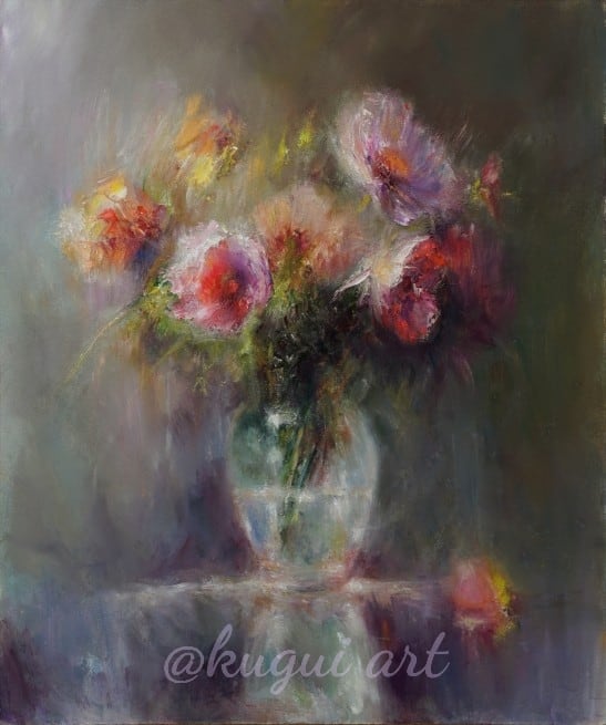 肉筆油彩画 写実画 真筆 真作 Oil painting | kuguiart