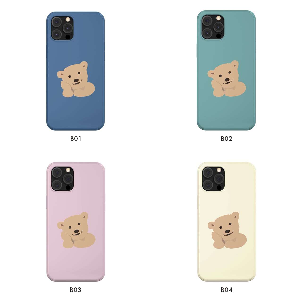 韓国 スマホケース Bear かわいい くま イラスト キャラクター デザイナーズ Iphone Android 携帯カバー 熊 ベアー ピンク B03 韓国スマホケース専門店 Korean Case