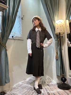 vintage brown × winered short jacket