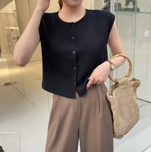 クルーネック フレンチスリーブカーデ AJ1050-2203