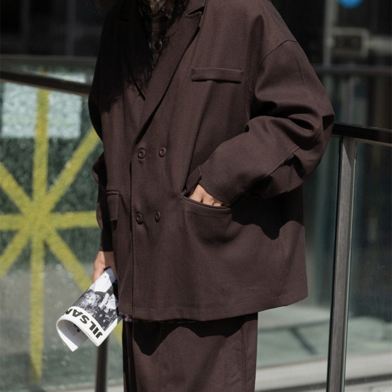 カジュアルハンサムダブルジャケットコート　976