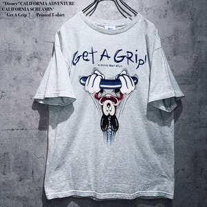 "Disney"CALIFORNIA ADVENTURE CALIFORNIA SCREAMIN' 「Get A Grip！」Printed T-shirt