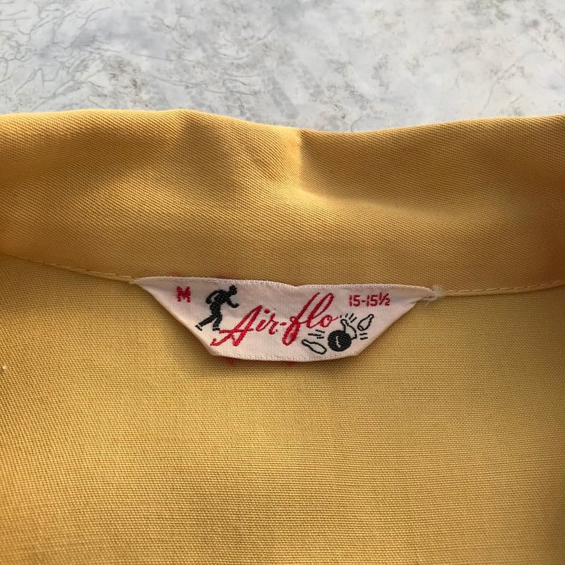 50's Air flo エアーフロー ボーリングシャツ ピンボタン チェーン