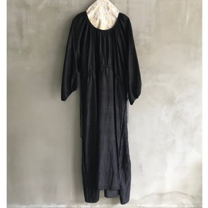 【定番】BUNON(ブノン) BACK BUTTON DRESS カディシルク バックボタンドレス
