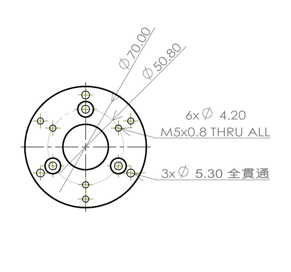 ZENKAIRACINGオリジナル】SIMUCUBE3 50.8mm／70mm P.C.D変換アダプタ