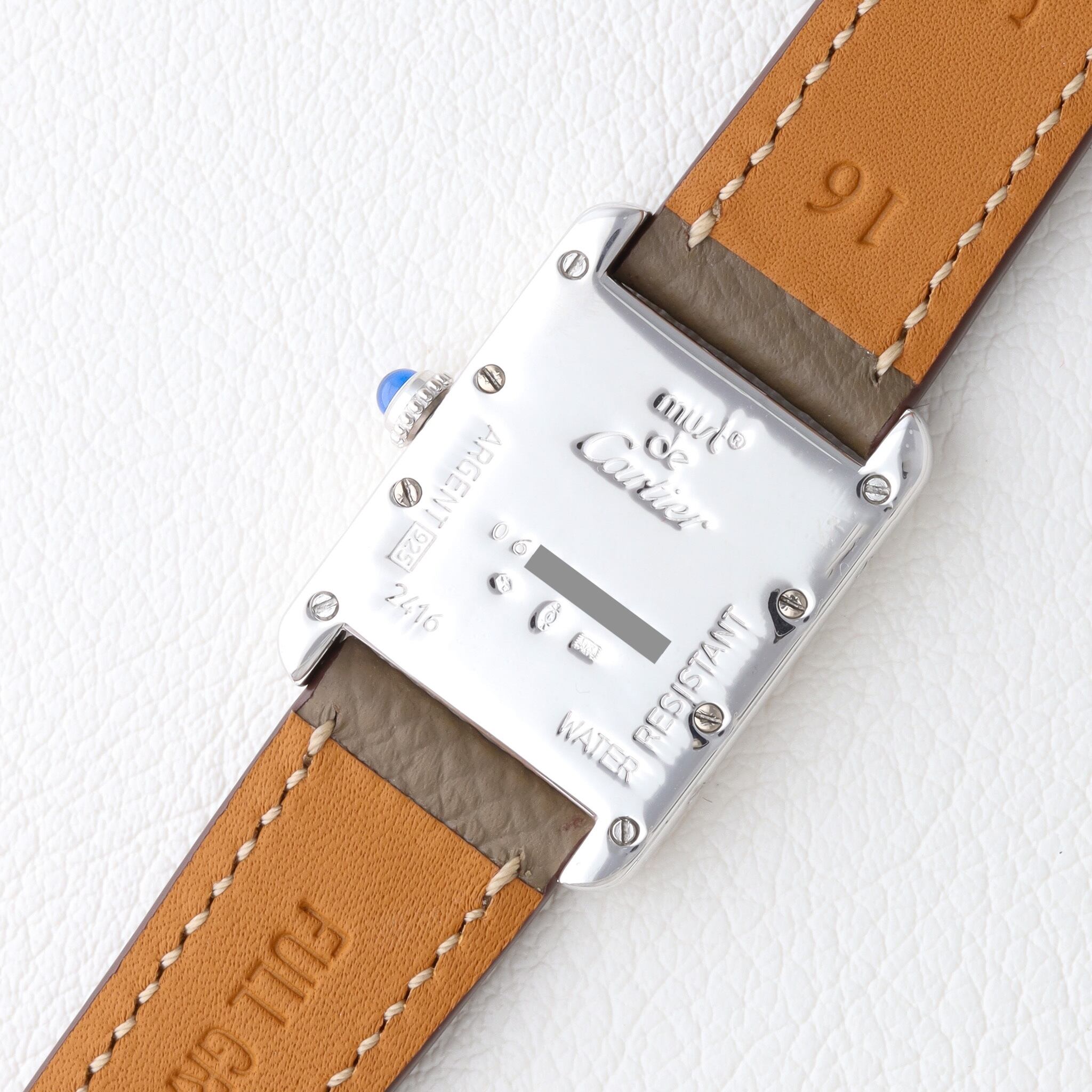 カルティエ マストタンク MM ブルー文字 とびローマン レザー | Ante
