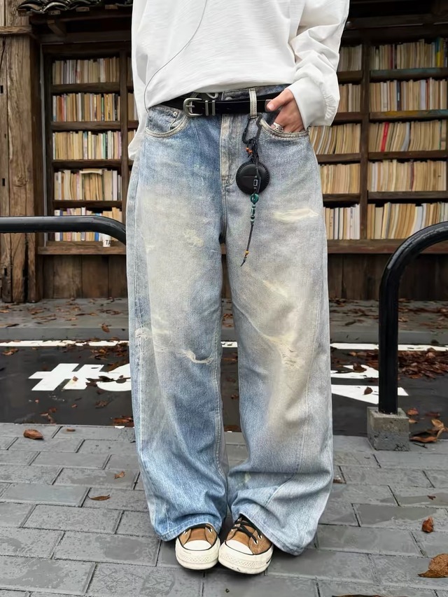 フェードワイドデニム / FADED WIDE DENIM