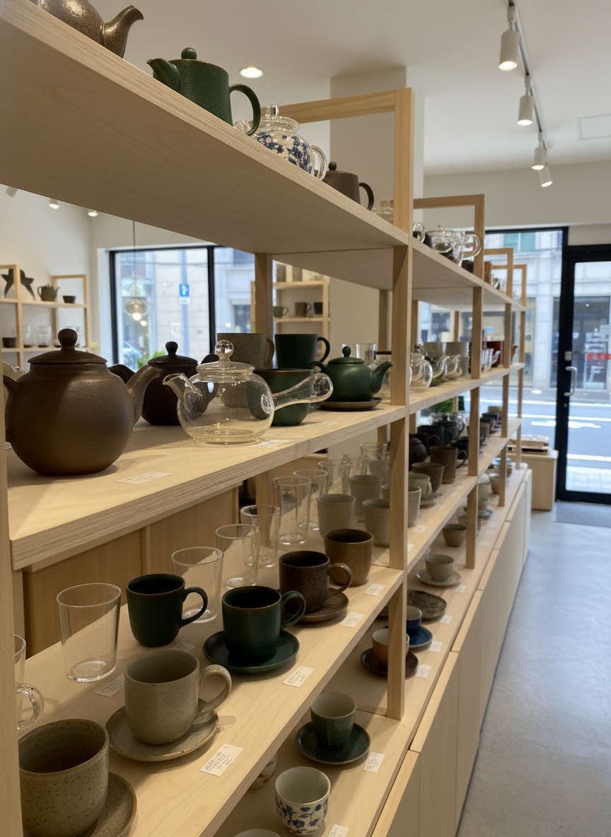 茶壺急須と茶杯2コ×花形ダブル皿のハォツゥ茶組 蓋付茶器揃 金花詰/幸洋窯